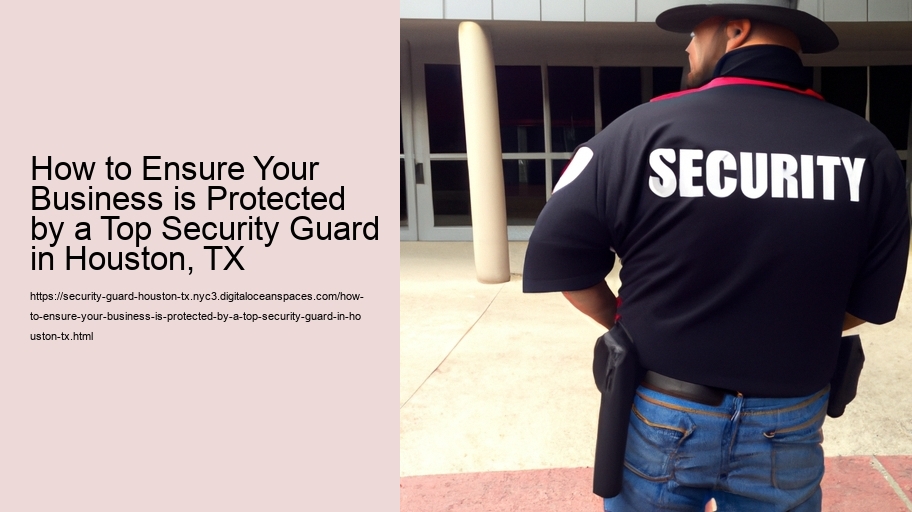 How to Ensure Your Business is Protected by a Top Security Guard in Houston, TX