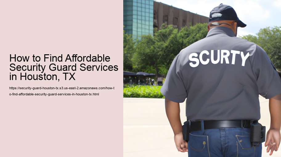 How to Find Affordable Security Guard Services in Houston, TX