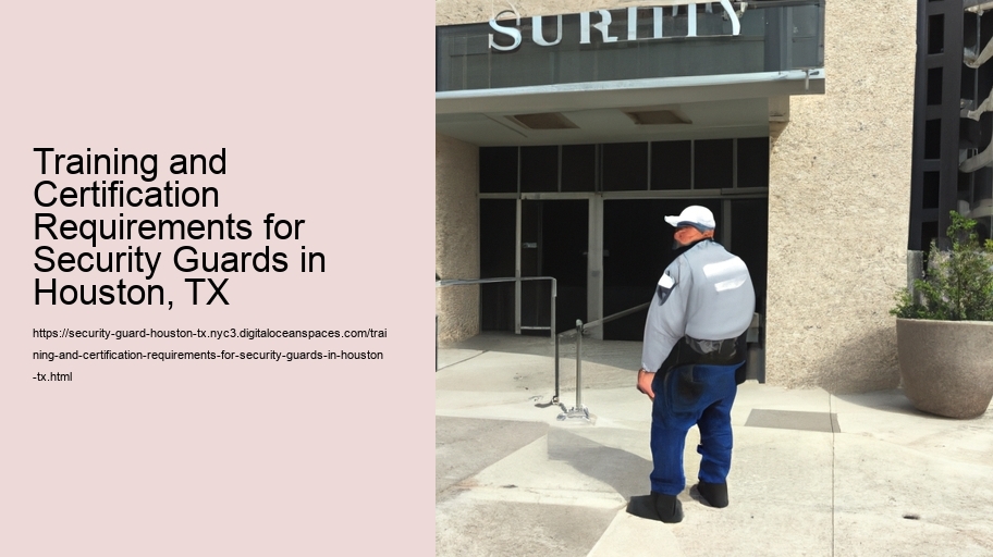 Training and Certification Requirements for Security Guards in Houston, TX